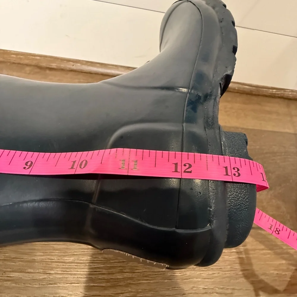 Hunter Boots Womens Semi-Gloss Navy Size UK 3/Womens 5 Tall Rubber Waterproof